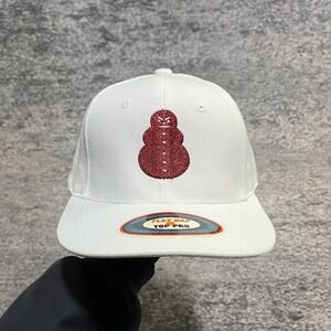 NWT Vintage 2000s Jeezy Snowman Hat Fitted Mens 7 3/4 White Embroidered Hip-Hop